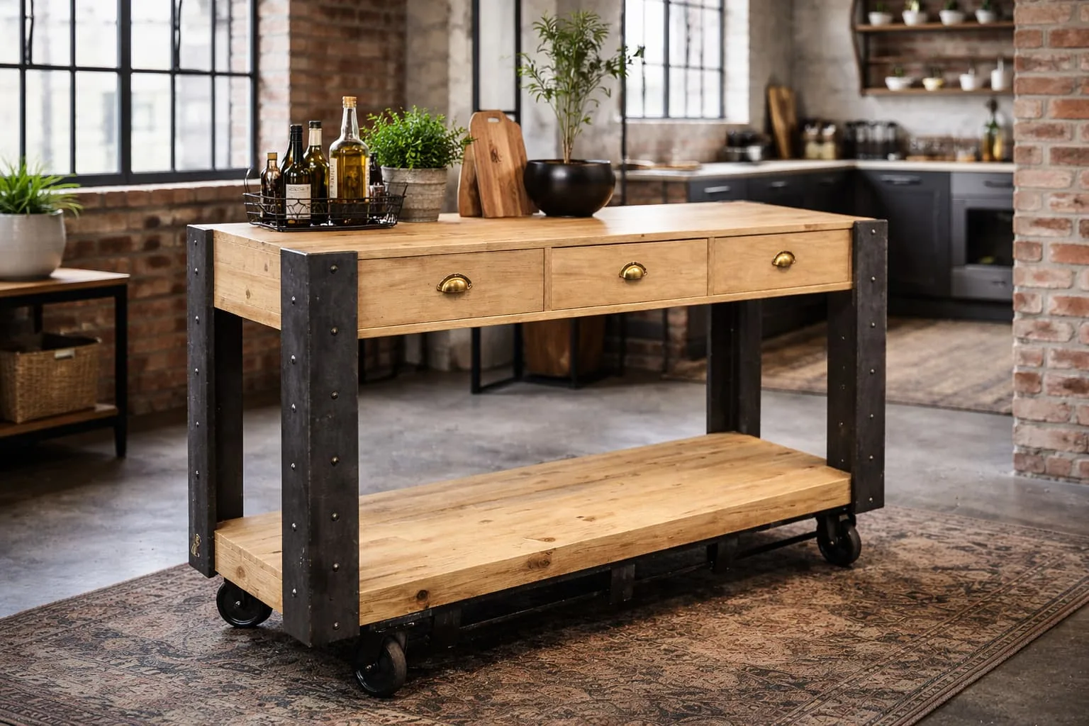 Mobilier effet métal